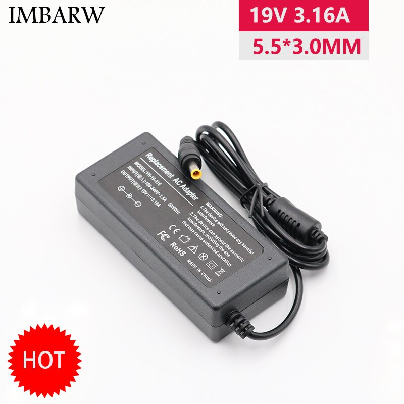 19V 3,16 A 5,5x3,0mm AC Netzteil Adapter Für Samsung NP300V5A RV411 R428 RV415 RV420 RV515 r540 R510 R522 R530 Laptop Ladegerät