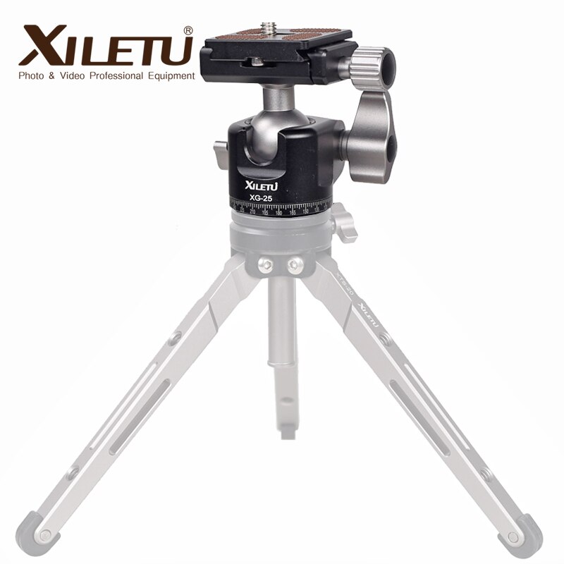 XILETU XG-25 Panoramic Video Tripod Ball Head 360° Quick Release Ball Head Mounted with Aluminum Alloy Ball Head with 1/4 Screw