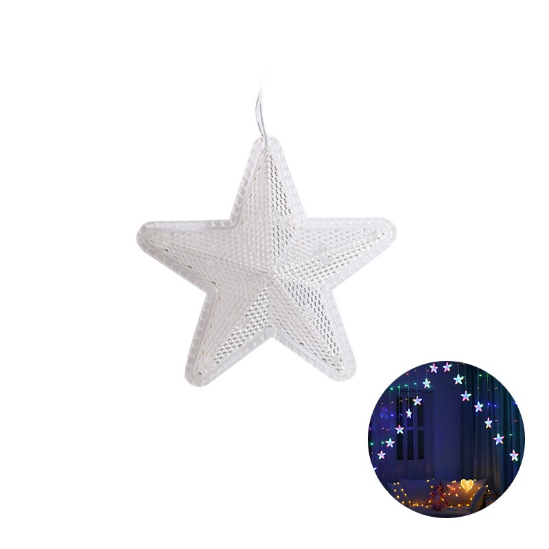 Kerst Gordijn Maan 3.5 x 1.0 Meter - Rode Ramadan Versiering