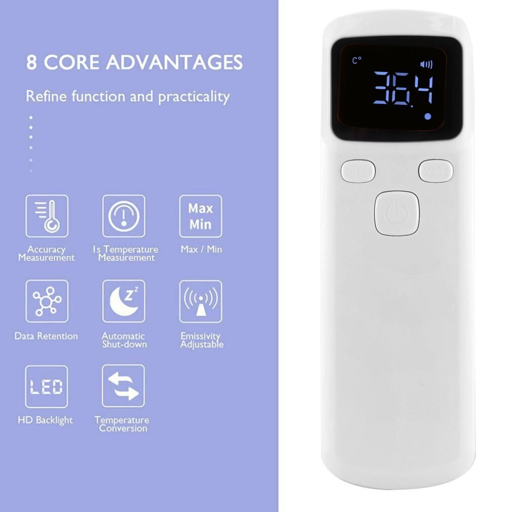 Thermometer Voorhoofd Lcd Non-Contact Body Termometro Backlight Infrarood Digitale Thermometer Volwassenen Kids Infrarrojo Infravermelho