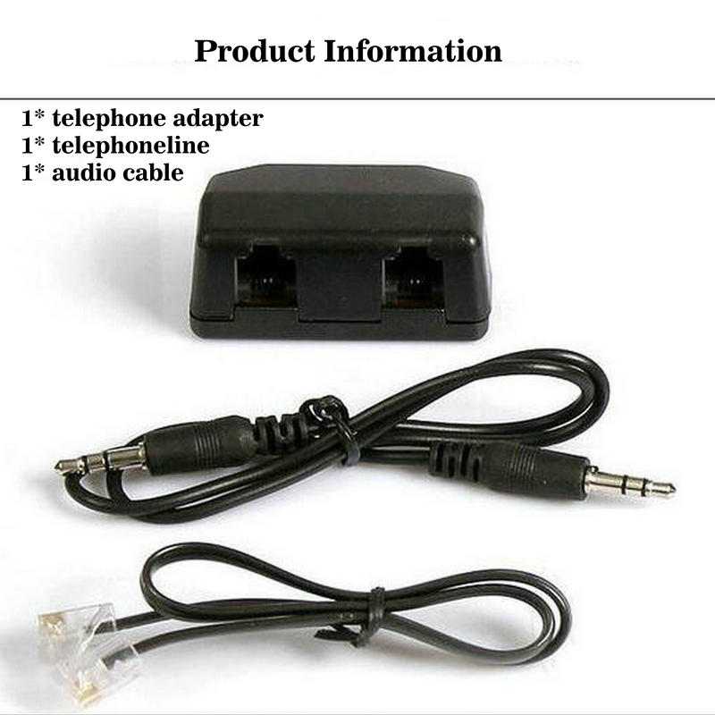 JOXINSH Telefonadapter für digitales Diktiergerät, Telefonleitung, Audiokabel, Linie-in-Kabel, unterstützt 3,5 mm MIC-Schnittstelle