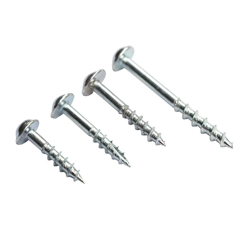 100pcs Woodworking Antirust Oblique Hole Self-tapping Screws High Strength Galvanized Nails for Pocket Hole Jig ST4-25 ST4-38