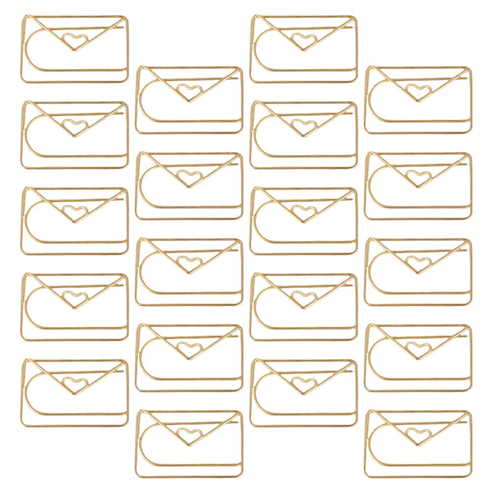 20Pcs Clip Delicate Office Paperclips Paper Clips Office Accessory Envelope Paperclips for Home Paper File Office