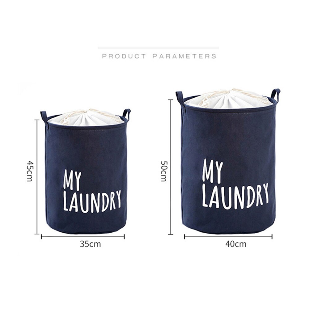 Laundry Basket Drawstring Dirty Clothes Storage Bag With Handle Foldable Toy Clothing Organizer Modern Home Supply Organizers