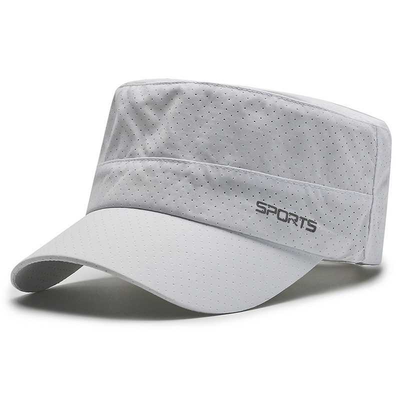 Berretto da Baseball Flat-Top estivo da uomo sport traspirante parasole traspirante traspirante Sunhat donna cappello da punzonatura stampato Kpop Unisex: White