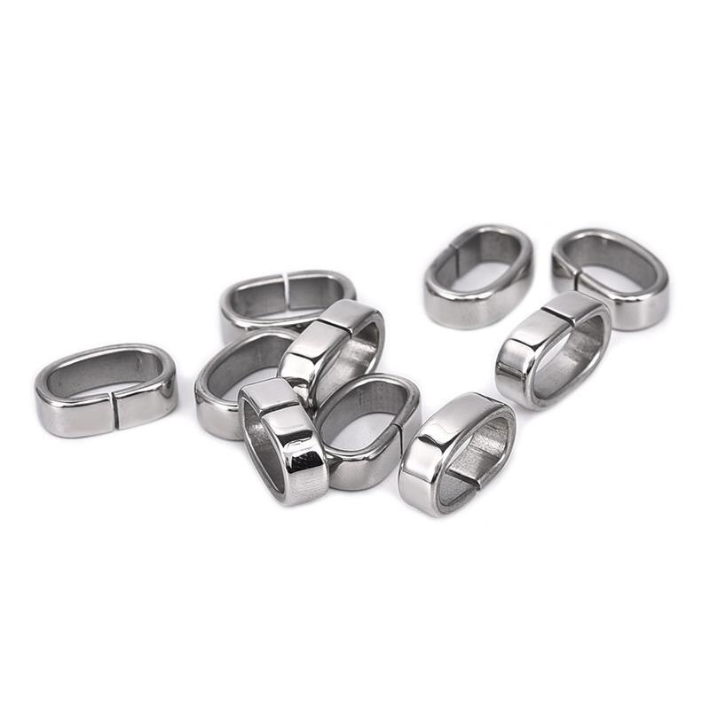 10pcs/lot Stainless Steel European Square Charms Polished Beads Bracelet DIY Jewelry Spacer Bead Hole 12.25x6.7mm: 1