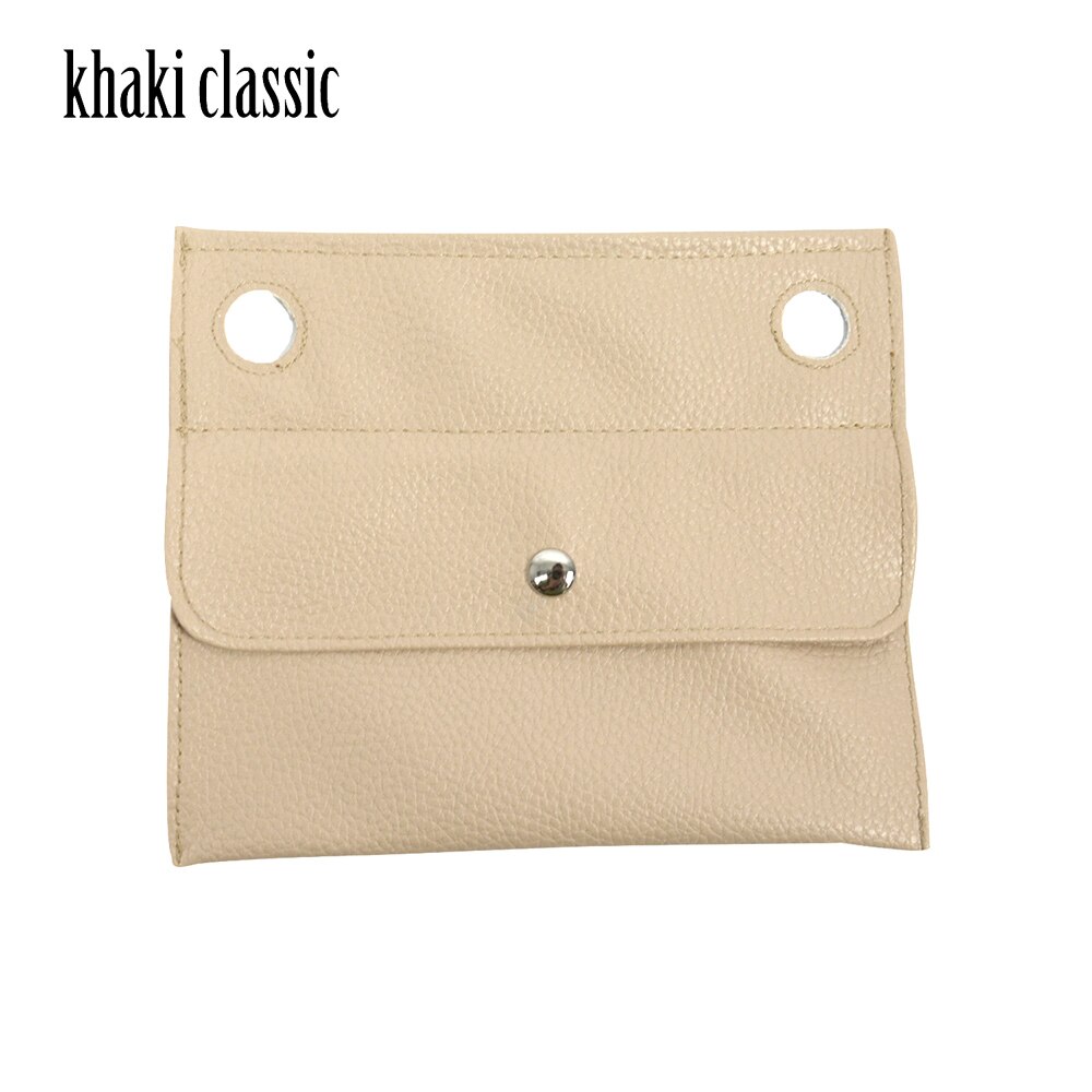 Bolso pequeño interno de cuero PU para exteriores, Mini bolsa de mano clásica: khaki classic