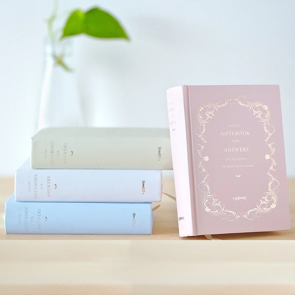 208 Sheets A6 Magic Answer Notebook Journal Diary Planner Blank Pages Memo Answers Book Hardcover Copybooks