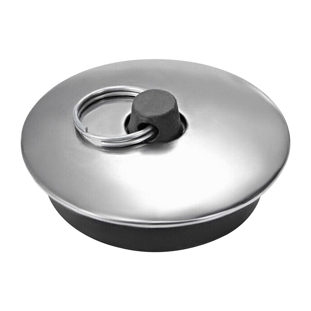 1Pcs Stainless Steel Bath Plug Easy to Use Rubber Drain Stopper Water Kitchen Bathroom Accessory Bath Tub Caps