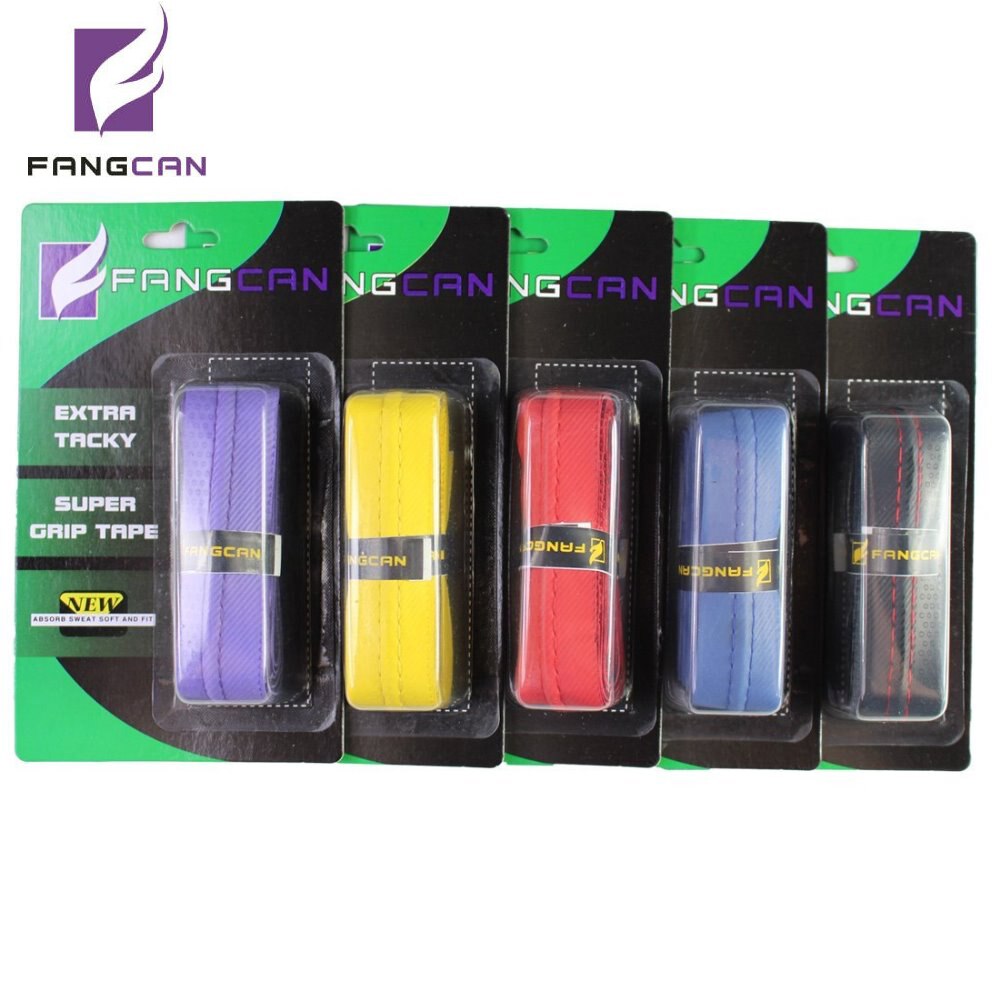 5pcs FANGCAN FCLG-03 Embalagem do Cartão 1.9 MILÍMETROS PU Substituição Descolador Anti-skid Grip Overgrip para Raquete De Tênis Badminton raquete