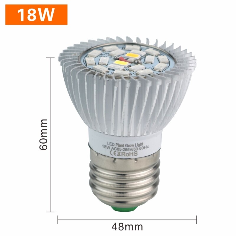 LATTUSO 18W 28W 30W 50W 80W E27 LED Grow Light Hyd... – Grandado