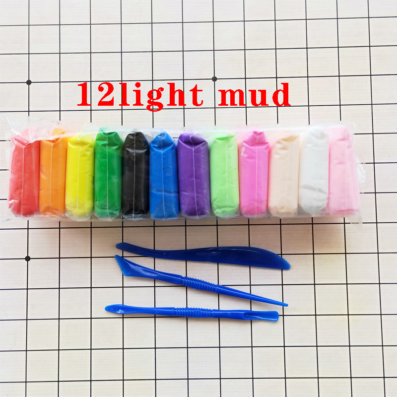 Bunte licht Weichen ton kind DIY schleim charms Luft Trocknen Polymer Plastilin Sicher schleim liefert Licht Ton Kinder Spielzeug spielen doh