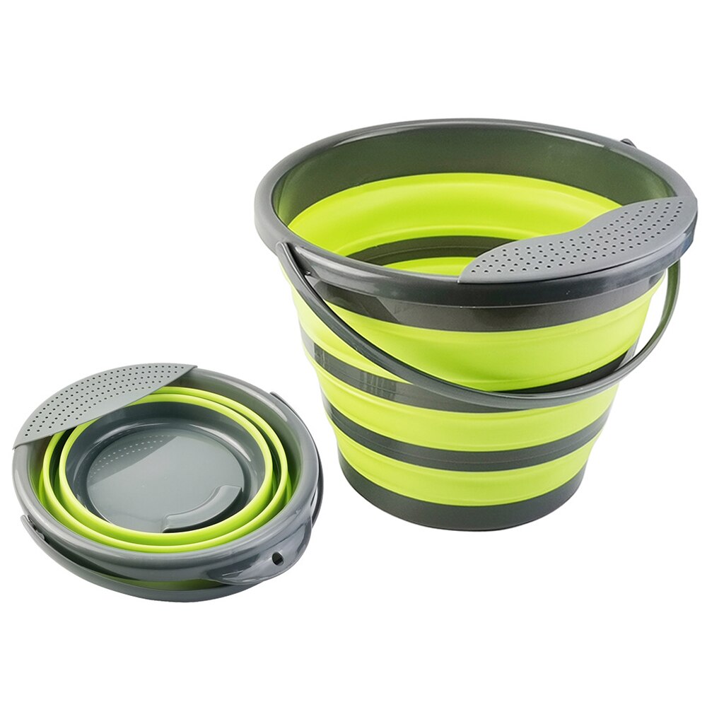 Collapsible Bucket Portable Folding Bucket Water Bucket Container with Sturdy Handle for Backpacking Camping Outdoor