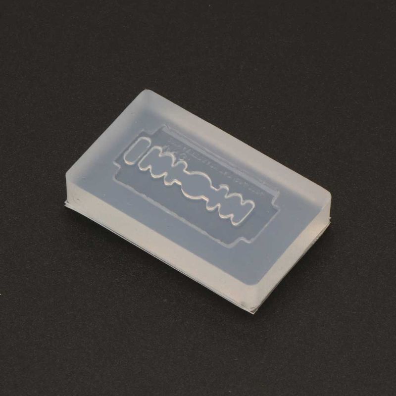 Diy scheermesjesvormige oorbellenhanger van hars en siliconen mal voor het maken van sieraden