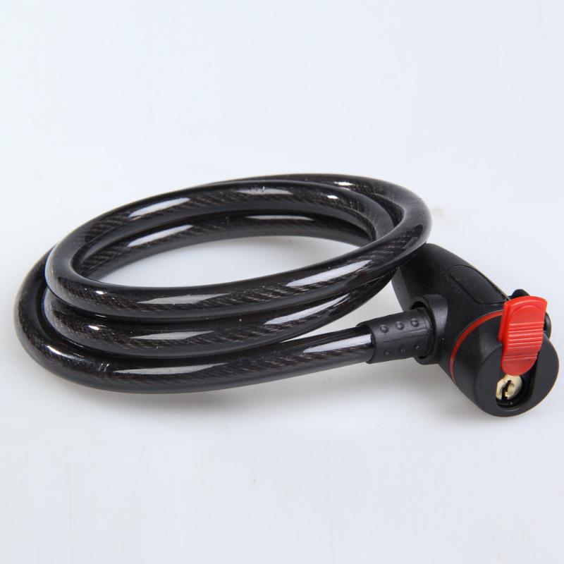 1Pcs Universal Anti-Theft Steel Coil Cable Motorcycle Lock Bicycle Lock with Key Theft Protection 100cm