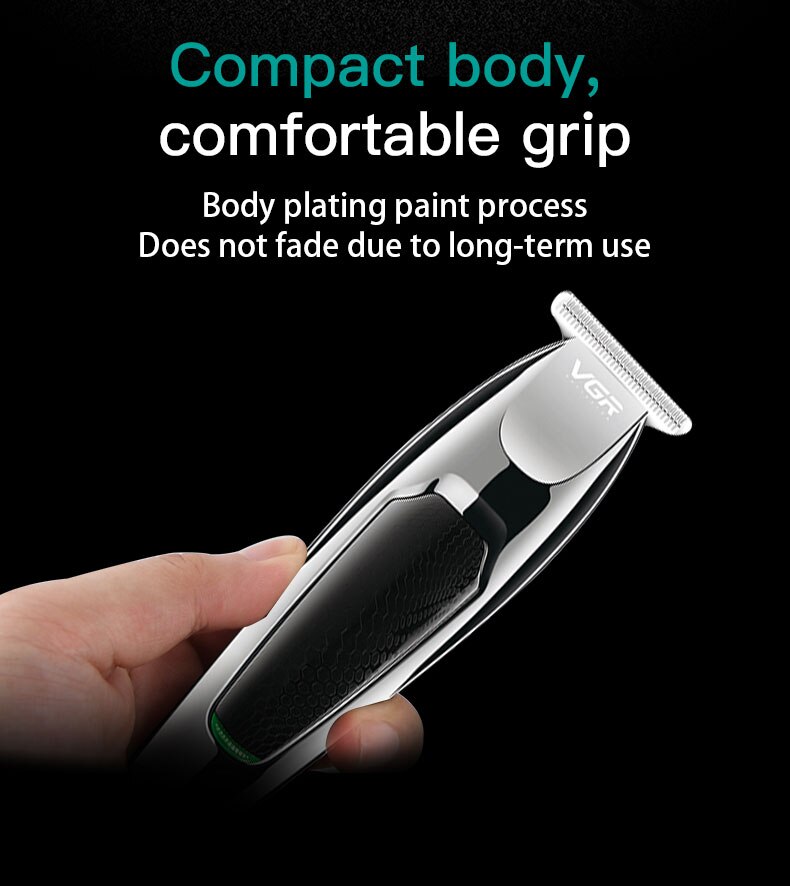 VGR V-030 Hair Clipper USB Rechargeable Cutting Machine Adjustable Steel Blade Clipper Trimmer Tool