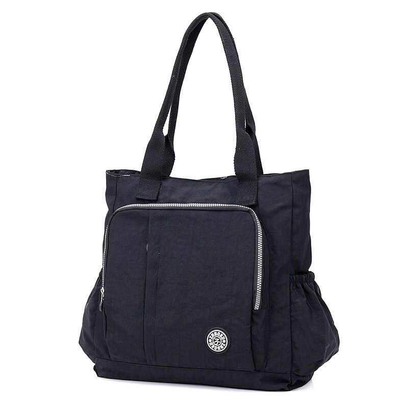 vrouwen handtas schoudertassen vrouwen messenger bag student school nylon waterpfoof reistassen: Black