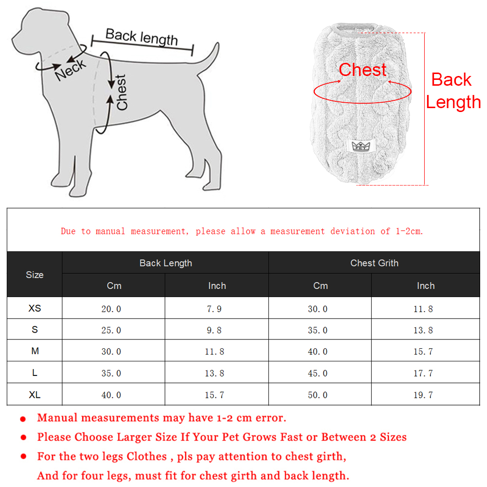 Ropa de lana suave para perros pequeños, suéter para gatos, chaleco cálido para cachorros, ropa de Bulldog Francés, disfraz para mascotas Yorkshire, otoño e invierno