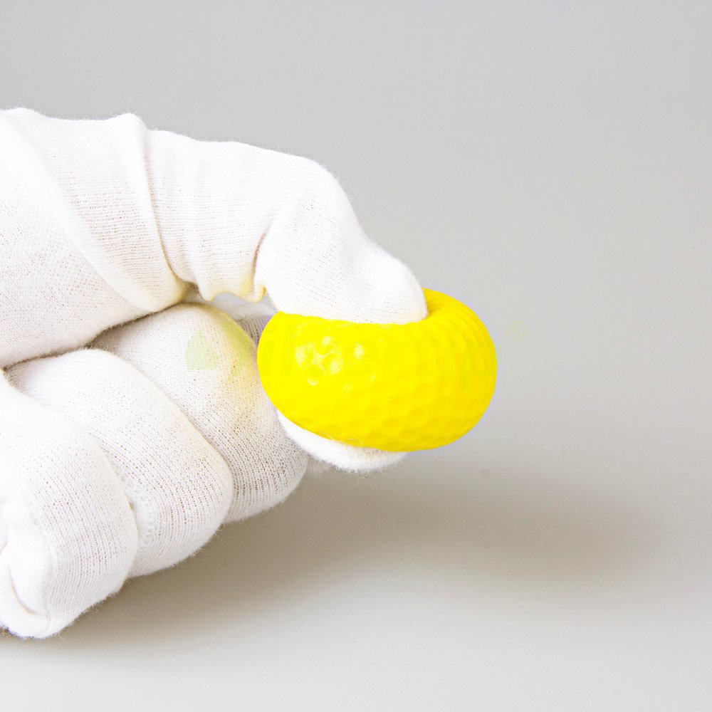 30pcs / pack Yellow PU Foam Golf Balls Sponge Elastic Indoor Outdoor Practice Training