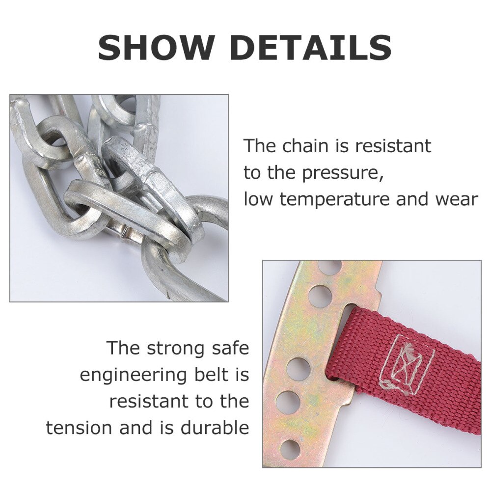 1pc praktiske sklisikre, enkle å installere slitesterk stålkjede snøkjede hjulkjede til lastebil bil auto