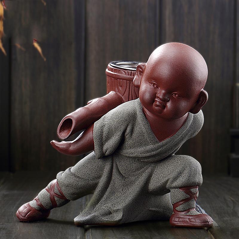 Yixing Authentic Purple Clay Spray Water Monk Tea Pet Office Tea Ceremony Accessories Decoration Crafts Sent Friends: C