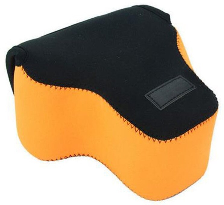 Funda de cámara suave de neopreno portátil para Canon EOS 4000D 2000D 1300D 1200D 1500D 3000D 250D 200D 100D 77D 800D SL2 18-55mm lente: Orange