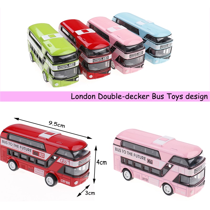 Dubbeldekker London Bus Auto Speelgoed Sightseeing Bus Voertuigen Urban Transport Voertuigen Commuter voertuigen