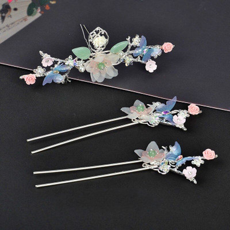 Chinese Style Hairpin Wedding Hair Accessories Hair Stick Headdress Head Jewelry Bridal Earring Headpiece