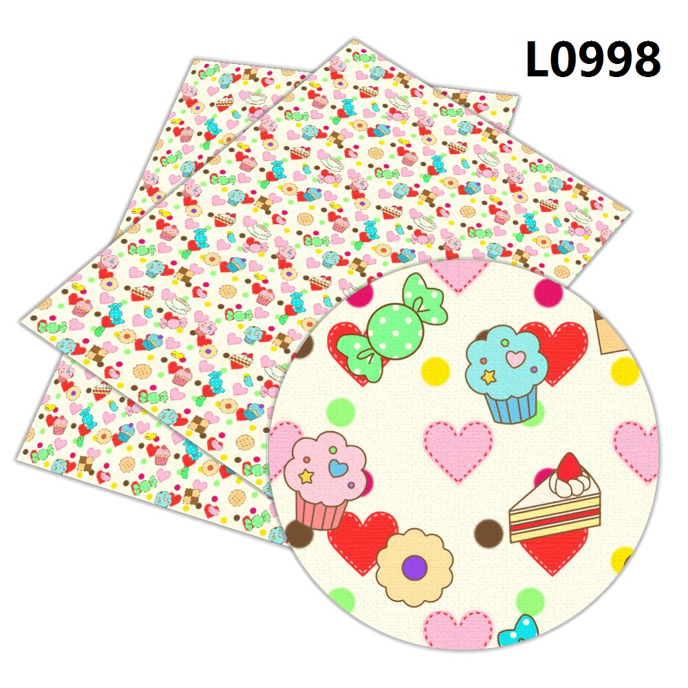 30 cm x 136 cm dessertmønster trykt hårsløyfe i kunstskinn gjør-det-selv dekorasjonshåndverk  l081 l082 l086 l087 l099 l100: L0998