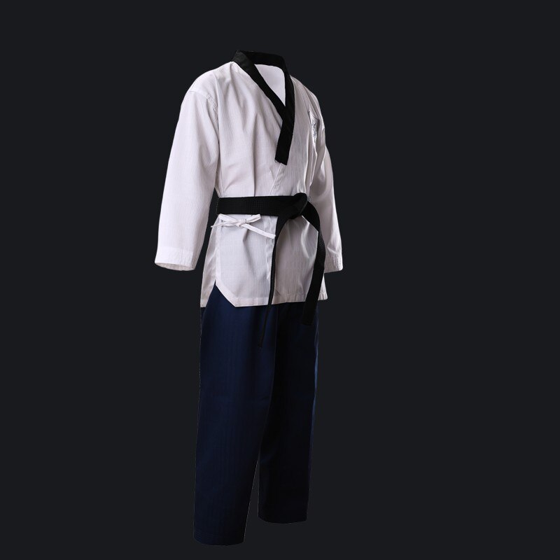 Wtf poomsae dobok taekwondo dragter autentiske udpegede taishan tkd poomsae stoffer uniformer har dan tøj