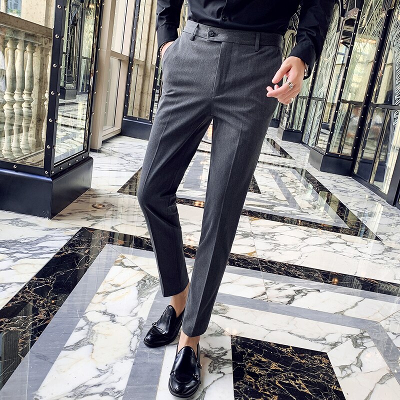 Heren casual broeken herfst en winter strakke broeken business casual broeken jeugd persoonlijkheid trend herenkleding