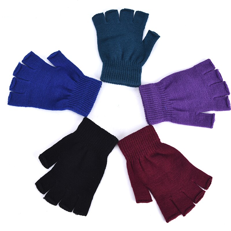 Winter Warm Verdikking Handschoenen Vingerloze Flexibele Blootgesteld Vinger Dikke Handschoenen Wanten Mannen Vrouwen Handschoen