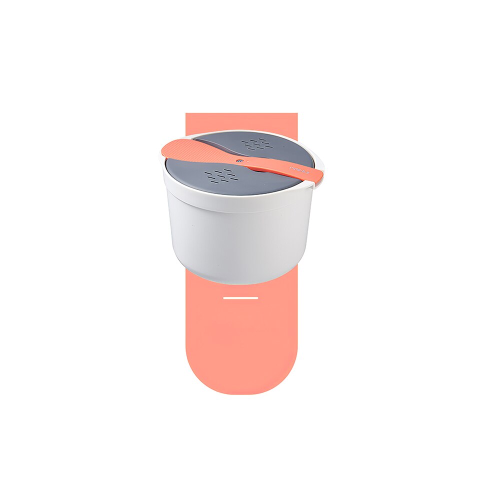 JUSHFO Portable Microwave Oven Rice Cooker food Steamer pot PP microwave cooking Utensils Insulation Bento Lunch Box: Orange