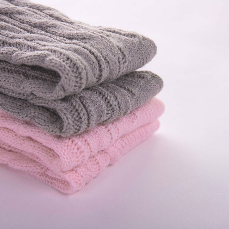 Over The Knee Knit Socks Women Cable Knit Thigh High Boot Socks Winter Leg Warmers ENA88