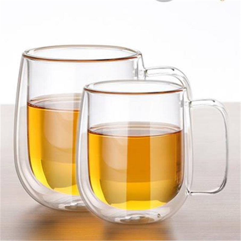 Geïsoleerde Dubbele Laag Dikbuikige Glas Cup Creatieve Koffiekopje Borosilicaatglas Hoge Temperaturen Geïsoleerde Beker