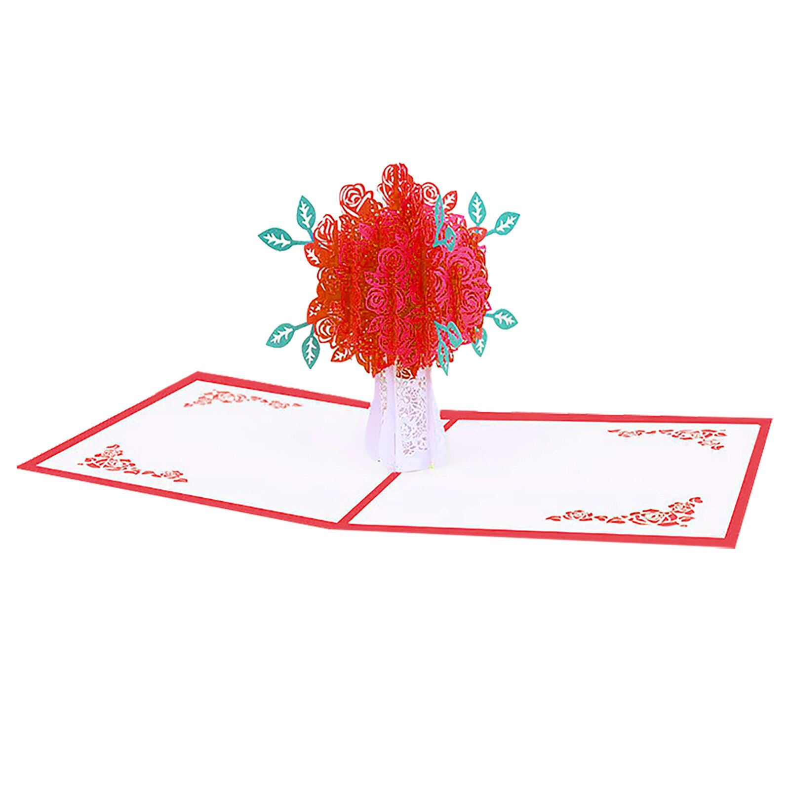3D Stereo Greeting Card Wedding Invitation Card Valentine's Day Rose Flower Card Greeting Card Blessing Card Wedding Invitation: G