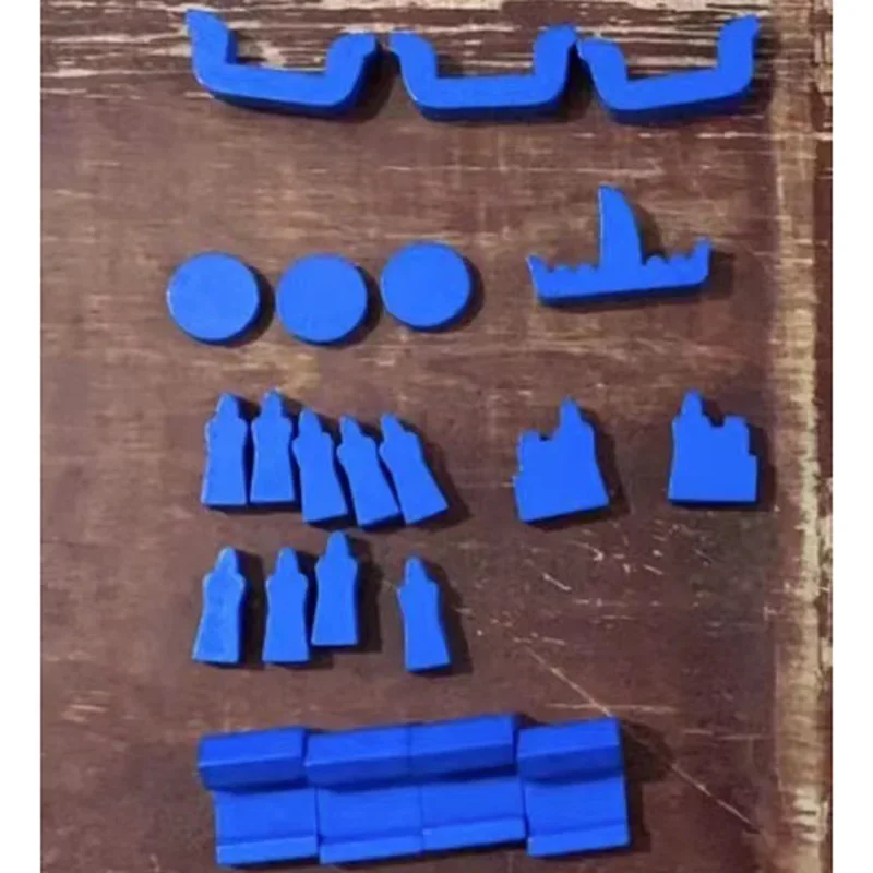 1 set di accessori per giochi da tavolo da gioco colorati con marchio in legno: Giallo