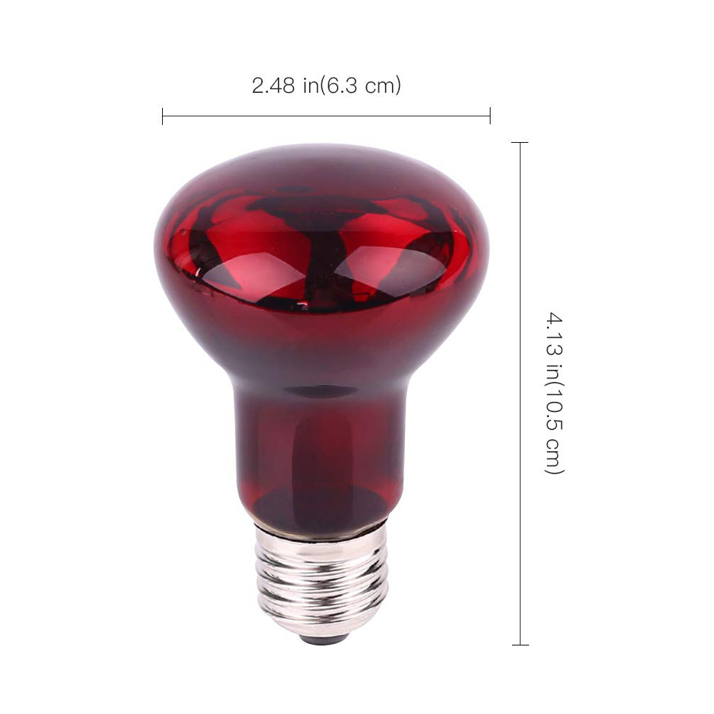 220V UVA Amfibische Rode Verwarming Lamp 25/40/50/60/75/100W Infrarood Lamp Glazen Lamp Accessoires voor Reptielen Slang Hagedissen