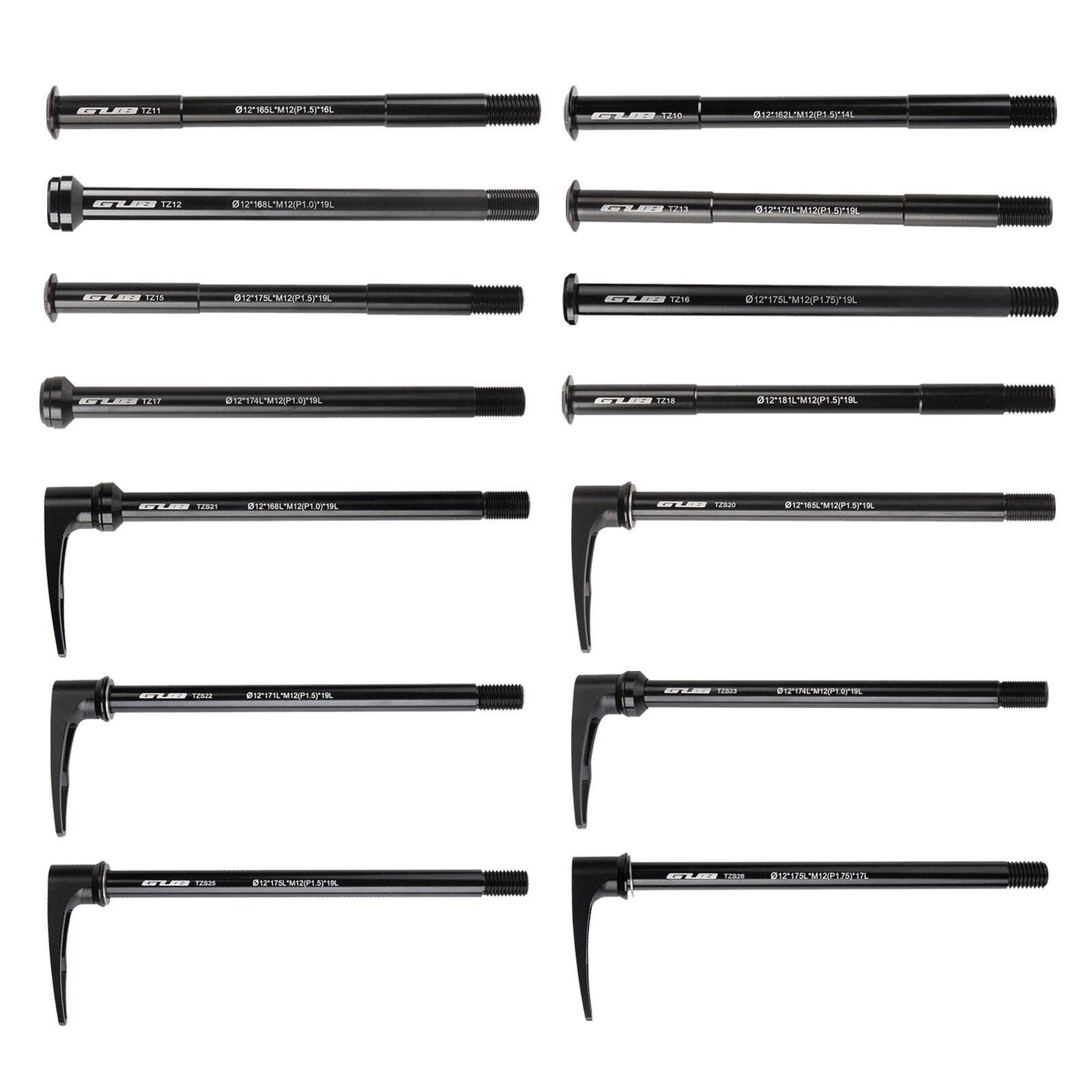 Bicycle Thru Axle Bike Quick Release Mountain Bike Hubs Tube Shaft Skewers Rear Axle 12x142 12x148 M12 P1.75 P1.5 P1.0 Axle