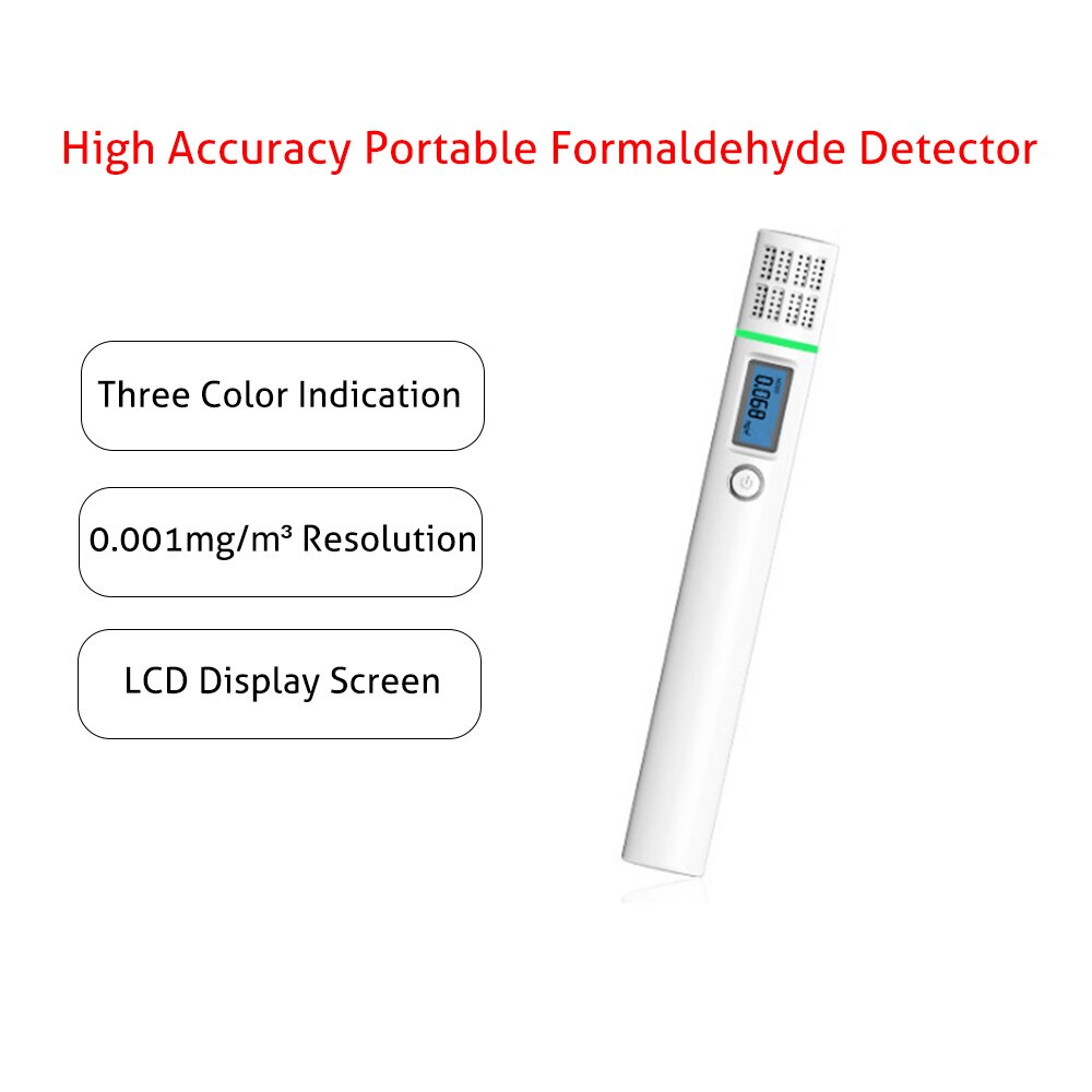 Portable Formaldehyde(HCHO) Detector with LCD Display High Accuracy TVOC Sensor Tester Air Formaldehyde Detector