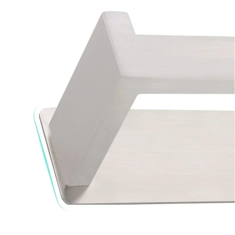 1pc toiletrulleholdere i rustfrit stål, selvklæbende, sort finish, nem installation, ingen skrue