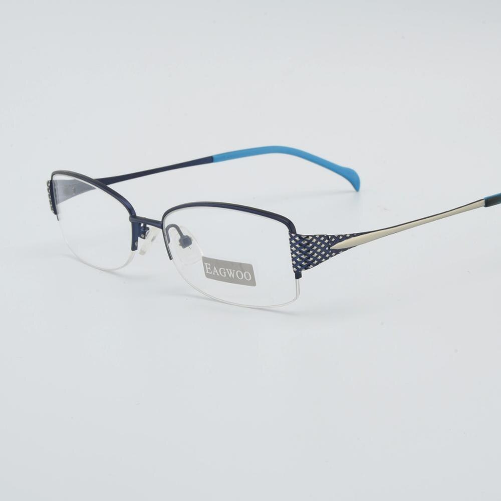 Women Semi Frame Eyeglasses Prescription Optical Frame Spring Temple Spectacle Small Face Suitable Glasses9157