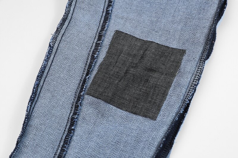 Heren Jeans Ripped Jeans Voor Mannen Gescheurde Geschilderd Skinny Stretch Slanke Broek Lange Broek Borduren Hip Hop Herfst Lente blauw
