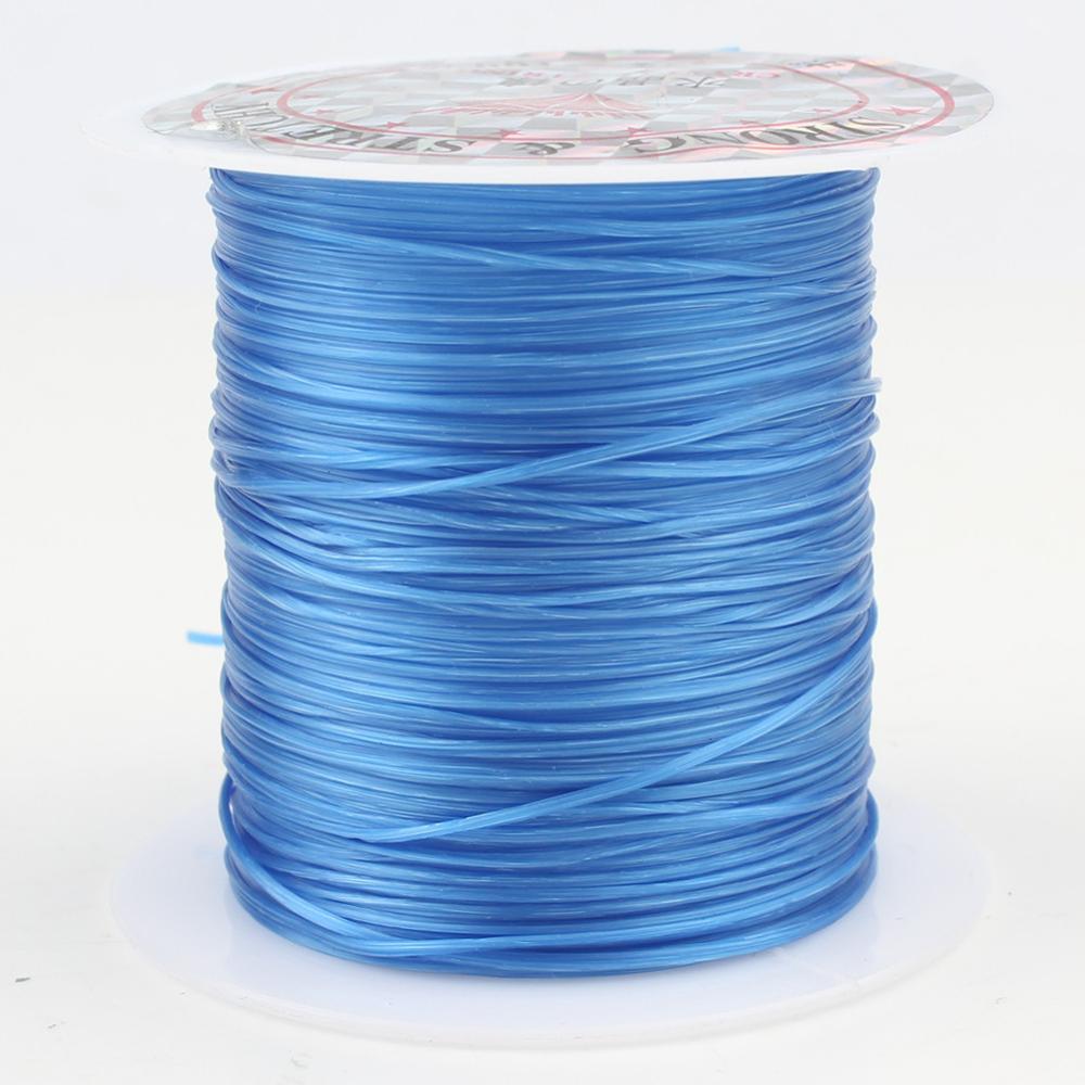 Eight Colors Strong Stretchy Elastic Beading Wire Cord String Thread 10M/roll 0.8mm For Jewelry Making DIY Bracelet Accessories: Blue