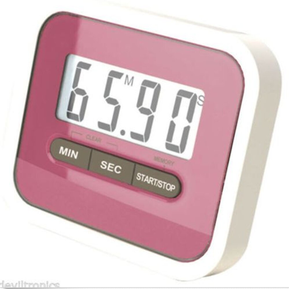 1PC Practical Use Digital Large LCD Display Home Kitchen Timer Electronic Kitchen Cooking Timer Stopwatch Red Black