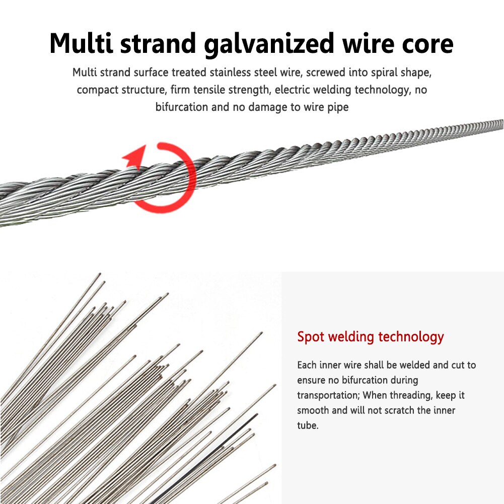 Universal Bicycle Brake Cable Housing Shift Cable Wire Pipe for MTB Road Bike Derailleur Brake Line Front Rear Tube Bike Access