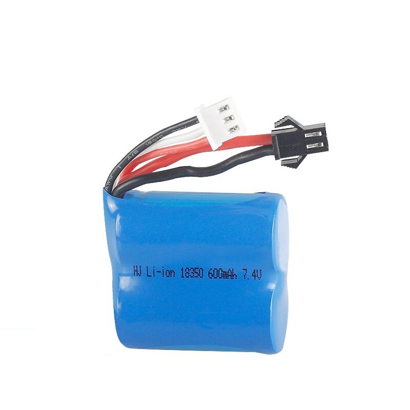 Teranty 7.4v 600mAh 18350 batterij Lader Sets voor H100 H102 7.4v Li-Ion Batterij voor JJRC S1 S2 s3 S4 S5 Hoge Snelheid RC boot: Fluorescerende Gele