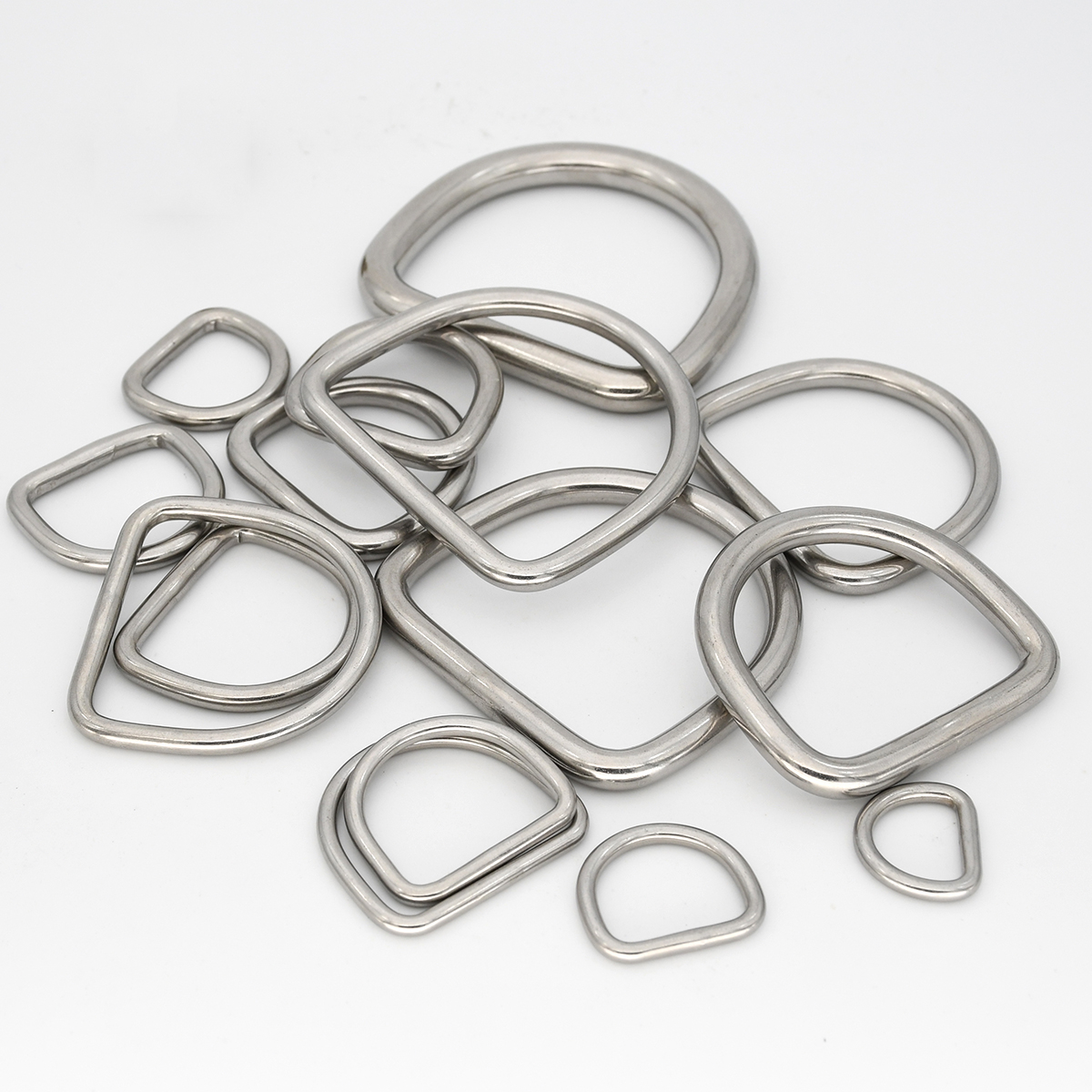 Cierre de hebilla de anillo Dee D de acero inoxidable para Collar de perro mascota, mochila, bolso artesanal de cuero, correa, cinturón, correas, piezas de prendas