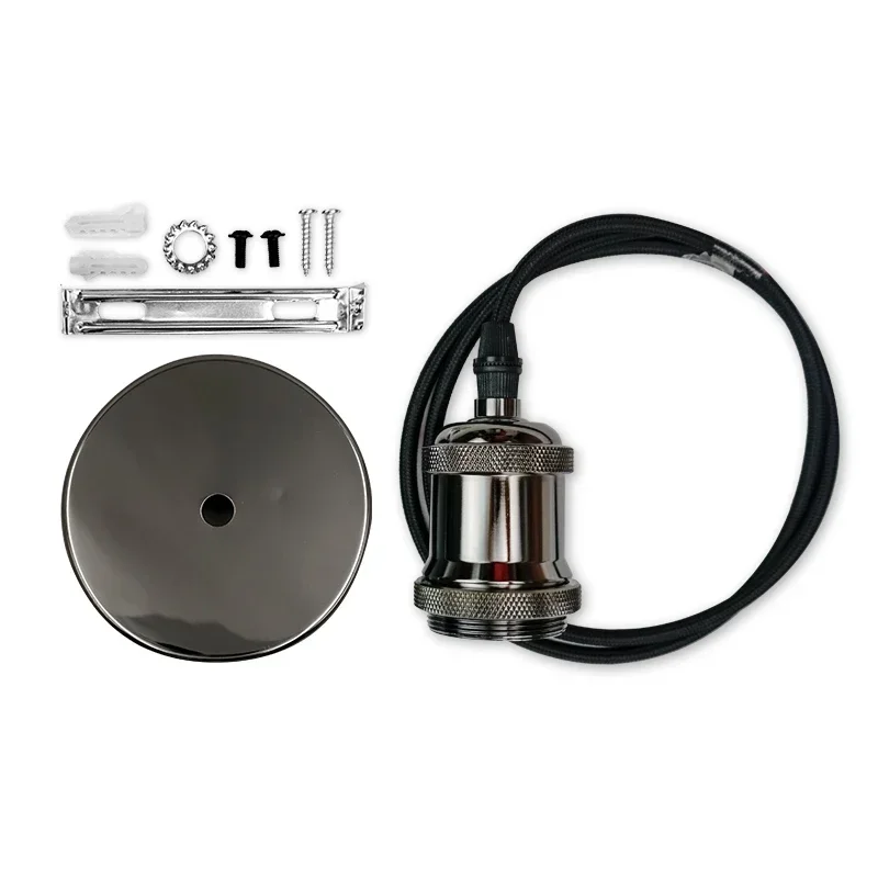 Base de iluminación colgante Edison Vintage E27 E26, soporte de lámpara con casquillo de tornillo de iluminación Retro, decoración Industrial para interiores, soporte de lámpara de fijación: Morado / 2G11