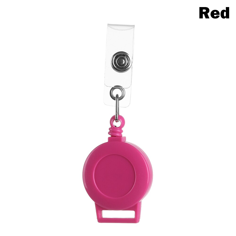 1PC Unisex Retractable Pull Badge ID Lanyard Name Tag Card Badge Holder Reels Key Ring Chain Clip School Student Office Supplies: Red